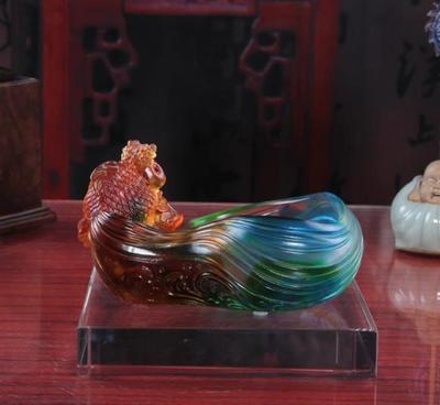 琉璃坊魚果碟 古法琉璃家飾工藝品，商務禮品優選